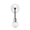 Z-Lite Neutra 1 Light Wall Sconce, Matte Black + Polished Nickel & Clear 621-1S-MB-PN - alternate 2
